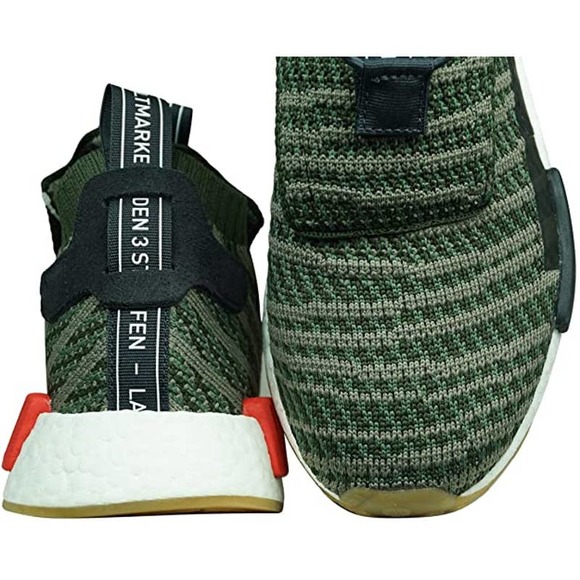 Adidas NMD TS1 Primeknit Shoes Night Cargo Base Green Black Sneakers Men's Sz 10 - Picture 3 of 11